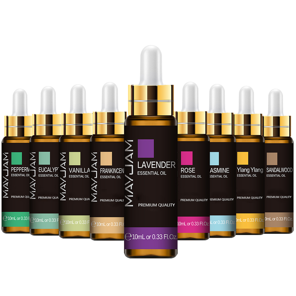 Home Fragrance Bergamot - 10ML Lavender Eucalyptus น้ํามันหอมระเหยบริสุทธิ์ Rose มะนาวจัสมินวานิลลา