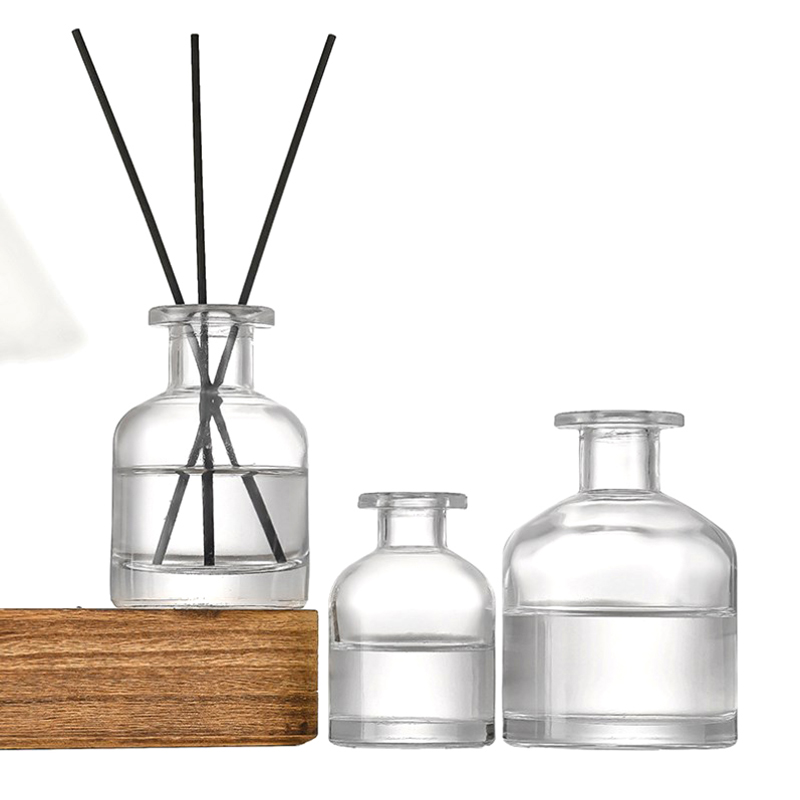 Home Fragrance Units - ขวดแก้วสำหรับน้ำหอมปรับอากาศขนาด 50 มล. 1 ชิ้น พร้อมก้านไม้หอม