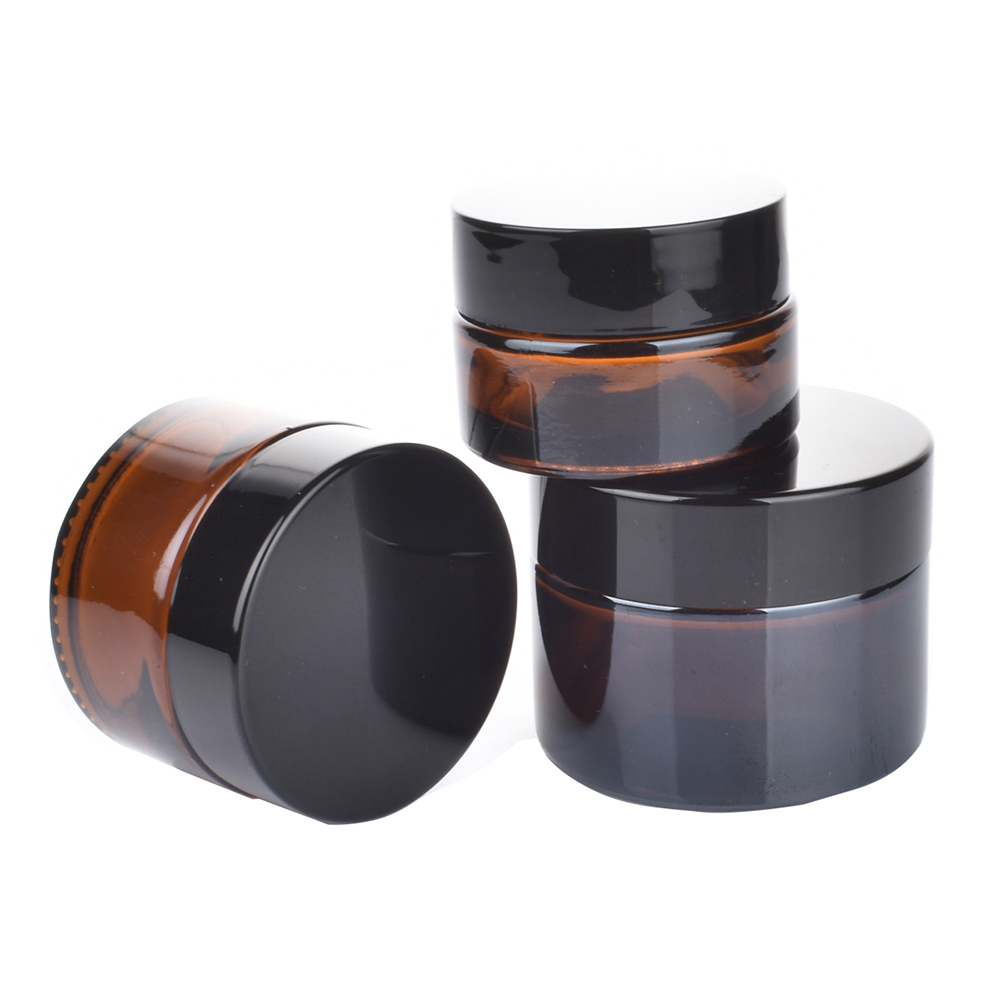 Amber Jar Candle - ขวดแก้วสีอำพัน ป้องกันแสง สำหรับครีมบำรุงผิวหน้า/มือ/เจลมาส์ก โลชั่น ขวดเจล ขวดแป้ง