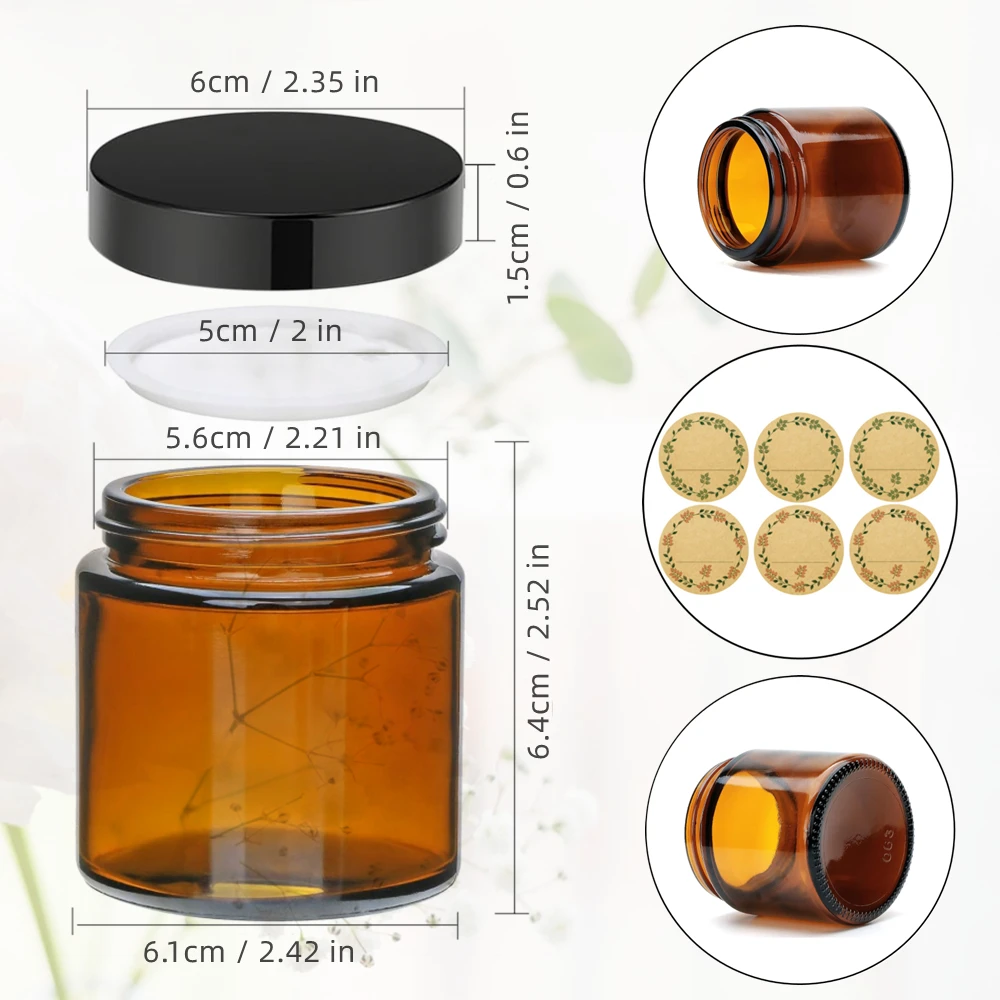 ขวดแก้วใส่เทียน, ขวดแก้วทรงกลม - Amber Jar Candle บทวิจารณ์และราคา