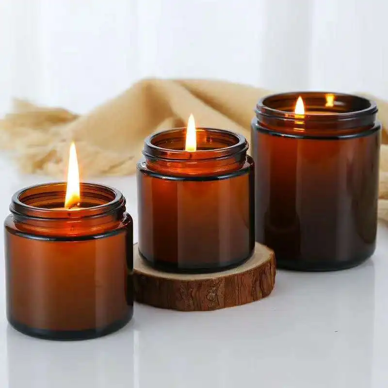ขวดแก้วใส่เทียน, ขวดแก้วทรงกลม - Amber Jar Candle บทวิจารณ์และราคา