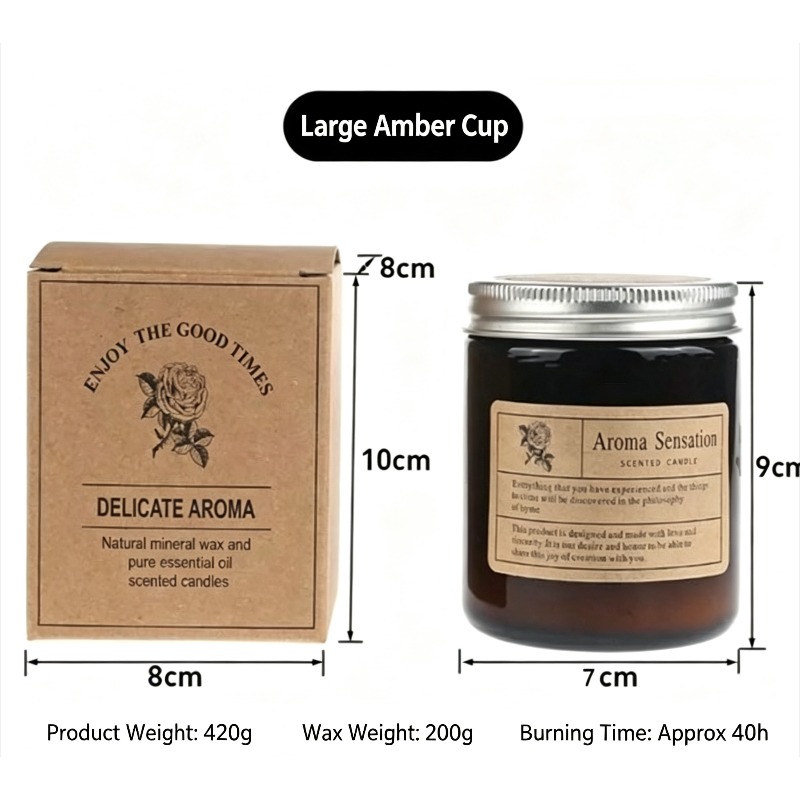 เทียนหอมขี้ผึ้งในโถแก้วสีอำพัน - Amber Jar Candle บทวิจารณ์และราคา