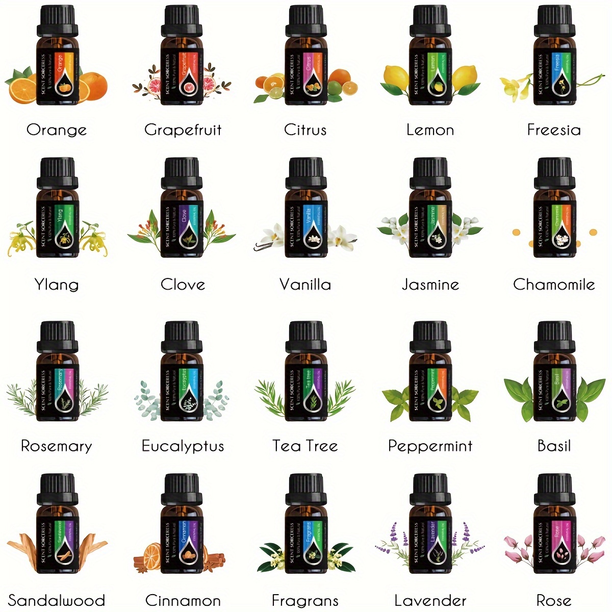 ชุดน้ำมันหอมระเหย 20 ชิ้น/ชุด  - Home Fragrance Diffuser Oil บทวิจารณ์และราคา