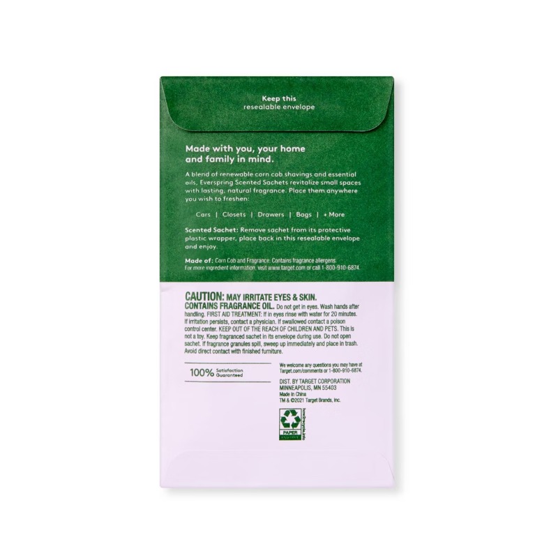 ซองหอมปรับอากาศกลิ่นลาเวนเดอร์ - Home Fragrance Bergamot บทวิจารณ์และราคา