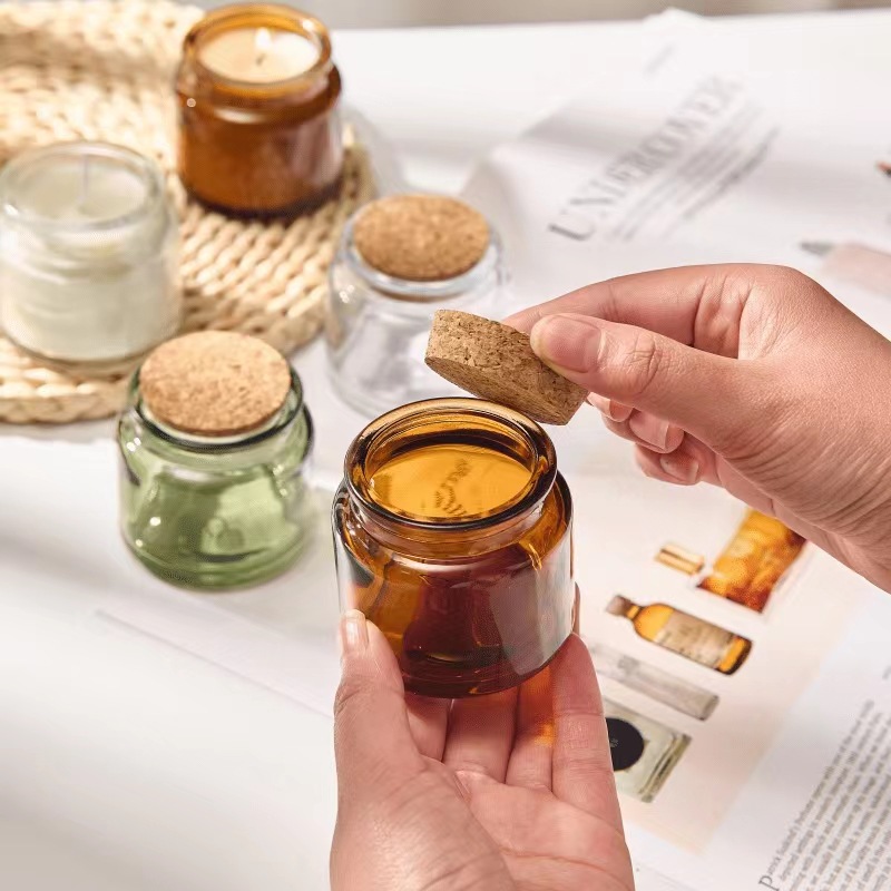 Cangkir kaca เทียน DIY 60ชิ้นพ - Amber Jar Candle บทวิจารณ์และราคา